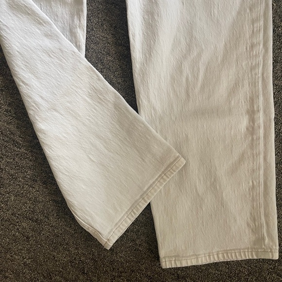 Abercrombie & Fitch ankle straight ultra high rise white denim jeans size 34 - Picture 3 of 7